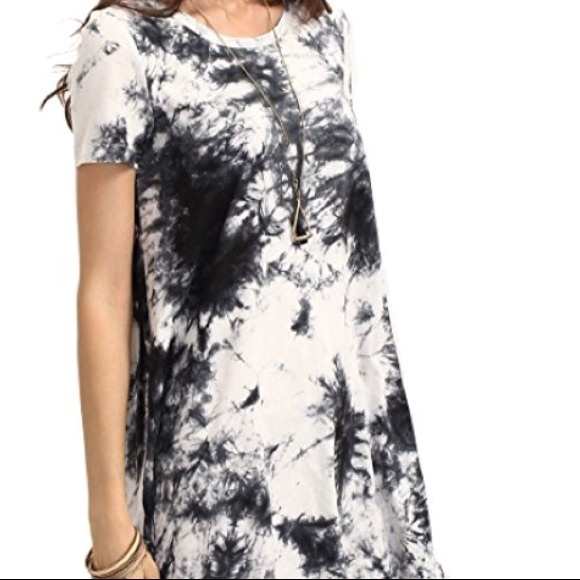 🖤SOLD!🆕 Amelia Black Tie Dye Swing Dress🖤NWT🖤 - Picture 6 of 8